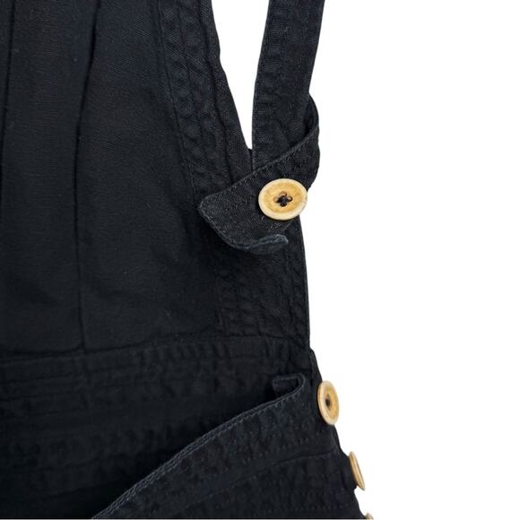 Ulla Johnson Black Cotton Wide Leg Suvi Overalls Jumpsuit - 6 belt missing - Picture 10 of 12